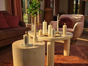 Bolsius Smooth Pillar Candles - Set of 4 - Ivory - 100x48 mm - Decorative Candles - Long Burning Time - Unscented - with Natural Plant Wax - Without Palm Oil