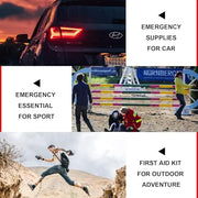 First Aid Kit 300PCS Car Home Camping Essentials Red 1st Aid | School Supplies,Dorm Room Essentials,Survival Kit,Emergency Kit,Outdoor Adventure,Office Hiking Portable