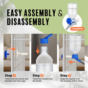 Choco Nose No-Drip Water Bottle Feeder for Guinea Pigs, Hamsters, Bunnies, Ferrets, & Small Pets, 10.2 fl.oz, 300ml - Easy to Install in Cages/Crates, US Patented Leakproof Nozzle 10mm, Blue (C128)