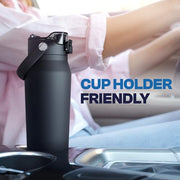 Frost Buddy 24oz Insulated Water Bottle - Straw & Chug Lid - Leak-Proof | Ice Cream Water Bottle, Ice Cream Drip Water Bottle