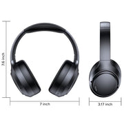 Hybrid Active Noise Cancelling Headphones 120H Playtime 6 ENC Clear Call Mic, Over Ear Headphones Wireless with Hi-Res Audio Comfort Earcup Low Latency ANC Bluetooth 6.0 Headphones for Travel Workout