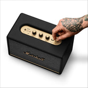 Marshall Acton III Bluetooth Home Speaker - Black | Loud Stereo Sound with Bass and Treble Controls | Plug-in Powered | 3.5mm Aux Input