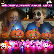 Halloween Party Favors 65PCS Non Candy Trick or Treats Halloween Toys | Halloween Rings for Kids & Adults, Bulk Halloween Party Favors & party supplies, Goodie Bag Stuffers, Trick or Treat Toys
