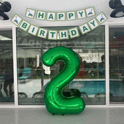 40 Inch Green Number 2 Balloons Foil Digital Helium Number Balloons | for 2nd 12 23 24 25 Birthday Anniversary Wedding Party Decorations,Jumbo Helium Balloon Giant Large Digital Balloon
