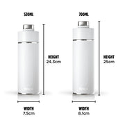 Ninja Thirsti 700ml Water Bottle with Leak-Proof Lid White DW2401EUUKWH | Designed for Carbonated, Hot & Cold Drinks, Ideal for Travel & Sports, Triple Insulated, Stainless Steel Flask