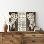 Qiukoo Canvas Wall Art Framed – Blue Butterfly Quote Artwork, Rustic Wood Background Wall Decor for Bedroom, Living Room, Hallway or Entryway Home Decoration, with Hooks and Nails, 12x16 Inch