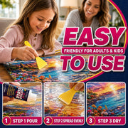 Clear Jigsaw Puzzle Glue with Applicators, Quick-Dry, 200mL | Glue for Puzzles to Frame, Non-Toxic, Non-Yellowing, Covers Up to 5,000 Pieces, Easily Preserves Finished Puzzles