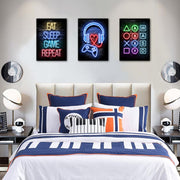 KiKiHong 3 Pcs Gaming Poster Framed,Gaming Room Decor Wall Art 20 x 30 cm | Gaming Wall Art for Bedroom for Boys Perfect for Teen Boys Room Playroom Bedroom Decor