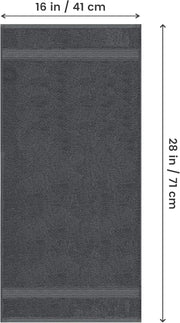 Utopia Towels Premium Hand Towels 41 x 71 cm, 6-Pack Grey | 100% Combed Ring Spun Cotton, Ultra Soft and Highly Absorbent, Extra Large Thick, Machine Washable Hotel & Spa Quality
