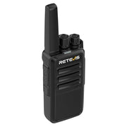 Retevis RT68 Business FRS Walkie Talkies Long Range with Earpieces 6 Pack | Rugged & Compact, License-Free, Powerful 500mW Speaker, 12-Hour Battery, Long-Term Supply, for Schools, Retail & Hospitality