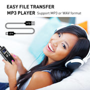 Digital Voice Recorders 8GB Audio Recorder Voice Activated Recorder for Lectures, Meetings, Interviews Recording Device with Microphone USB Cable, MP3 Player (8GB