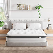 TeQsli Single Mattress 3FT Memory Foam Spring Hybrid Mattress 27CM | 10.6 Inch Memory Foam Pocket Sprung Mattress Edge Support & Motion Isolation Spring Hybrid Single Mattresses