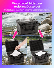 Card Cases for Sport Trading Graded Card Holder IP67 Waterproof Storage Box | Deep Hard Card Organizer for 50+ PSA Magnetic 220+ 3"x4" 35pt Rigid Card Top Loader Magic MTG TCG Zion Baseball Football Card