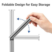Stainless Steel Free-standing Toilet Roll Holder, Heavey Base,Chrome | Stores 4 Spare Rolls,Heavey Base,Waterproof & Rustproof,No Drilling Needed,Anti-Slip Design,Suitable for Humid Environments