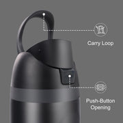 Ruzkq Replacement Lid for Owala Freesip, Compatible with Owala Cup 16oz 24oz 32oz 40oz, One Button Water Bottle Top Lid Replacement Accessory, Leakproof, BPA-Free, Black