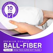 Linens World Mattress Topper 4FT Small Double Bed 10cm Thick (122x190cm) | Quilted Super Soft Microfiber Topper 1200GSM Hollow Fibre Fill, Washable with Strong Elastic Corner Straps for Extra Comfort