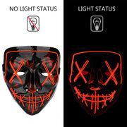 Poptrend Halloween Mask LED Light up Mask for Festival Cosplay Halloween Costume Masquerade Parties,Carnival,Gifts