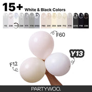 PartyWoo White Balloons 101pcs Matte White Latex Helium Balloons 12 Inch | Wedding Bridal Graduation Engagement Baby Shower Gender Reveal Easter Anniversary Party Decorations White-Y13