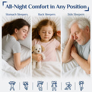 JOLLYVOGUE Pillows Queen Size Set of 4, Cooling and Firm Pillows with Oeko-Tex Certified Down Alternative Filling for Side, Back, and Stomach Sleepers, Hotel Collection