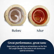 De'Longhi EcoDecalk - Coffee Machine Descaler 10 Decalcification Doses | Descaling Solution, Plant-Based Formula, Coffee Machine Maintenance Accessory, 2 X 500ml Bottles, Biodegradable, DLSC502