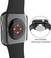 Misxi 2-Pack Waterproof Case for 44mm Apple Watch SE3/SE2/SE/Series 6/5/4 | Cover with 9H Tempered Glass Screen Protector for SE 3/SE 2/SE/Series6/5/4, Anti-Scratch, Matte Black