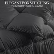 Utopia Bedding Coverless Double Duvet, 10.5 Tog Box Stitched Design, Grey | Soft & Cozy Comforter with Ultra-Soft Touch Microfiber filling, Box Stitch Construction with Corner Tabs, Machine Washable