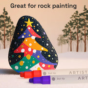 ARTISTRO 24 Acrylic Paint Pens Dual-Tip Dot+Fine for Rock, Glass & Fabric | Precision Colour for Colouring Books & Small Details, Water-Based, Quick-Dry & Low-Odour, Art Gift for Kids, Teens & Adults