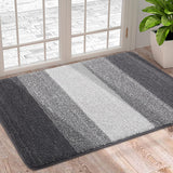 Homaxy Dirt Trapper Door Mats Indoor, 50x80cm, Grey | Machine Washable, Soft Super Absorbent Entrance Rug, Non-slip Floor Mats For Inside, Front Back Door, Pets and Dogs