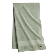 Lacoste Heritage 100% Supima Cotton Bath Towel 30" x 54", Aloe | Highly Absorbent & Quick Drying, Premium Super Soft, Bathroom Essential, Gift for All Occasions, Machine Washable
