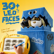 Ruko 18011 Smart Robot Dog, Interactive Puppy Pet with 30 LED Expressions | Programmable Robot Toy, 2.4GHz Remote & Gesture Control, Touch Sensor, with Realistic Barks, Birthday Gift for Kids Age 3+