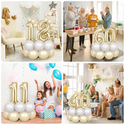 OFFCUP Gold Number 30 Balloons, 40 Inch Large Foil Number 3 & 0 Balloons | Self Inflating 30th Birthday Balloon for 30 Year Boys Girls Men Women Anniversary Birthday Party Decorations Supplies