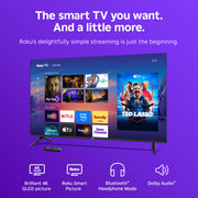 Roku 55-Inch Select Series Smart TV 2026-4K (2160p) QLED TV TV | Flat Screen QLED Television with Voice Remote, Wi-Fi & Bluetooth Headphone Mode - Streaming Live Local News, Sports, & Movies