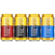 Liquid Death Iced Tea - O.G. Variety, Less Sugar*, Boost of Caffeine, B Vitamins, No Artificial Sweeteners, 4 Flavors: Tea/Lemonade, Rest in Peach, Sweet Reaper, Blueberry Buzzsaw, 12 Fl Oz (Pack of 12)