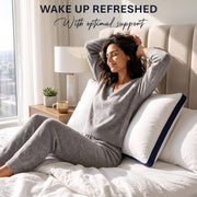 Utopia Bedding Pillows 2 Pack, Queen Bed Pillows, Brushed Fabric, Navy | 45x66 cm Queen Bed Pillows Soft Brushed Fabric Plush Hollow Fiber Filling Breathable Construction Comfortable Sleep Support