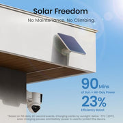 aosu T2 Pro 3K Dual Cam Outdoor Security Camera, Solar Powered, AI Tracking | 170° Wide & 360° PTZ, No Blind Spots, Local Storage ,Full Color Night Vision,AI Human Vehicle Tracking, 8X Zoom