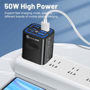 Portable Multi Port Charging Station 50W, 6-Port USB C & USB A