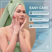 HomeBurg Luxe 2-Piece Bath Towel Set – Large Soft Cotton Towels, Absorbent, Durable & Skin-Friendly, Machine Washable, 65 x 137 cm, Sage Green