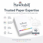 Hawksbill A4 White Card 160Gsm-50 Pack A4 White Cardstock for Printing Card | Acid-Free, Smooth, Crisp & Recyclable Card for Arts and Crafts