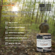 Stealth Strips Realtree Original Camo Silencing Tape | Self Adhesive Silencing Fabric | Great for Quieting All of Your Metal Hunting Gear and Accessories |(Realtree Original, 2" Wide)