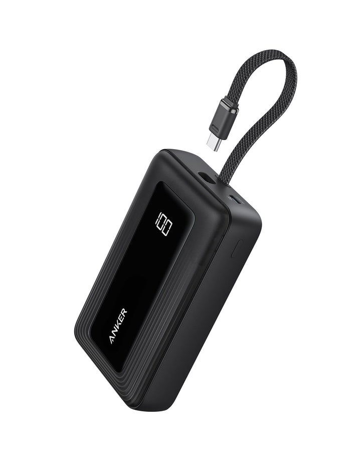 Anker Zolo Power Bank,20,000mAh 30W Portable Charger with Built-in USB-C | High-Speed Charging for iPhone 17 / 16 / 15 Series, Galaxy, and More