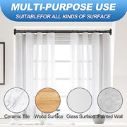 CorkLatta 1" Heavy Duty Black Shower Curtain Rod 31 to 80 Inch,Adjustable | Stainless Steel Tension Curtain Rod Non slip, No Drill Shower Rods for Bathroom,Easy Install