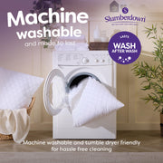 Slumberdown Rebound Pillows 2 Pack Hotel Quality for Cloud-Like Comfort | Medium-Firm Fill for Back & Side Sleepers, Hypoallergenic, Machine Washable, Made in UK, 2-Year Guarantee, 48 x 74cm Standard