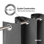Deconovo Thermal Door Curtain Grey Blackout Curtain Bedroom 52"x84" 1 Panel | Eyelet Thermal Curtains,84 Inch Door Curtain for Living Room,Heat Blocking Grey Curtains,Energy Efficient,Room/Home Decor