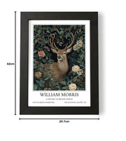 Fans Favourites William Morris - Vintage Art Noevua British Prints, Botanical Wall Art, A History of British Design Collection (Stag, A3, Unframed)