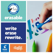 PILOT - FriXion Ball Erasable Rollerball Pen 0.7mm - Black Ink - Pack of 5 | WRITE & ERASE: 0.7mm erasable black rollerball pens for smooth everyday notes and easy corrections.