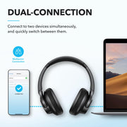 Soundcore by Anker Q20i Hybrid Active Noise Cancelling Headphones, Black | Over-Ear, Bluetooth, 40H ANC Playtime, Hi-Res Audio, Big Bass, Transparency Mode, Customize via App, Travel, Home, Office