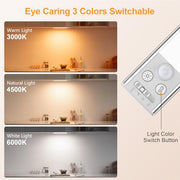 Gritin Under Cabinet Kitchen Lights Rechargeable 2 Pack-3 Color Temps | 5 Level Brightness, Super Bright,4 Modes,Motion Sensor,Long Lasting-Easy Installation Strong Magnetic Under Closet Light-26CM