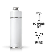 Ninja Thirsti 700ml Water Bottle with Leak-Proof Lid White DW2401EUUKWH | Designed for Carbonated, Hot & Cold Drinks, Ideal for Travel & Sports, Triple Insulated, Stainless Steel Flask