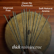 Mystic Oud Agarwood Incense Sticks - Thick Resin Incenses 40+ Pack, 9 Inch | 2x Thick Hand-rolled, Assam oudh chips & herbs, Charcoal Free Incense, Rich Woody Exotic Oud (45 min+ burn)