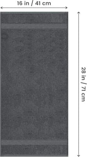 Utopia Towels Premium Hand Towels 41 x 71 cm, 6-Pack Grey | 100% Combed Ring Spun Cotton, Ultra Soft and Highly Absorbent, Extra Large Thick, Machine Washable Hotel & Spa Quality